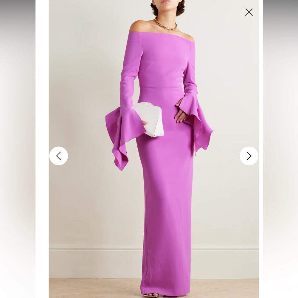 Solace London Amalie crepe gown